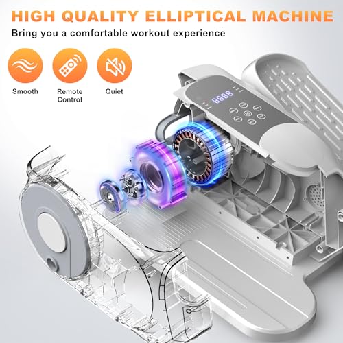 Image of Mini Under Desk Elliptical Low Impact Electric Leg Exerciser As Seen on TV While Sitting for Seniors with Non-Slip Mat Quiet & Portable for Home and Office