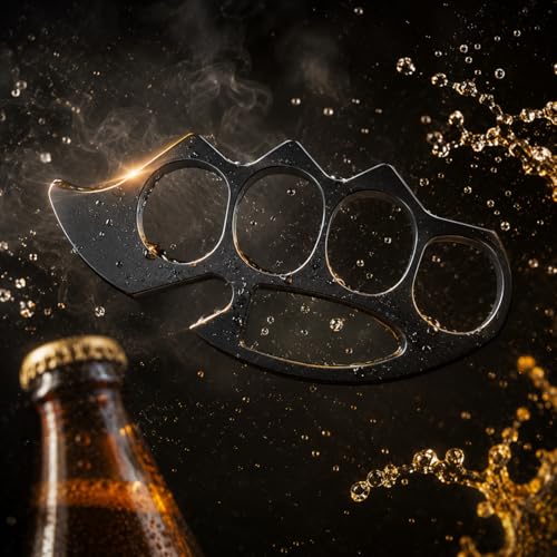 Image of Heavy Duty Metal Bottle Opener - Stainless Steel Grip-Style Design, Rust-Resistant, Durable & Portable Bottle Opening Tool for Home, Bar & Outdoors