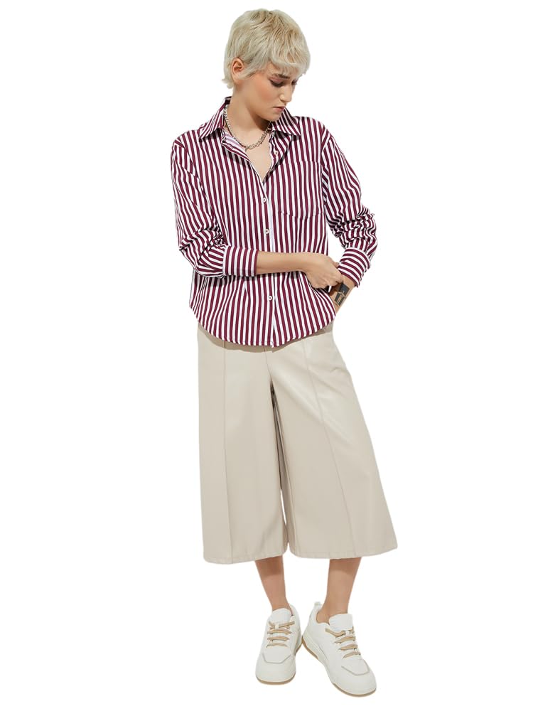 max Women's Striped Regular Fit Shirt-picture-42