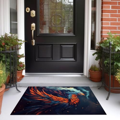 Tapis terrasse antidérapant grand format lavable phénix bleu foncé - 5