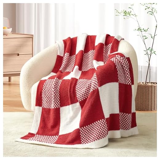 37+ Festive Christmas Room Decor Ideas to Transform Your Space 4 Snuggle Sac Checkered Blanket, Red Throw Blanket for Couch Buffalo Plaid Microfiber Fluffy Warm Cozy Fuzzy Soft Throw Blanket Reversible Checkerered Blankets for Sofa, Chair, Bed, 50x60 inches
