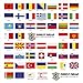 Finest Folia 50 Länderfahnen Flaggen Set auf 2 Din A4 Bögen Jede Fahne 4,9x3,3cm Aufkleber Sticker für Modellbau Fahrrad Auto Motorrad Deko Länder Europa R108