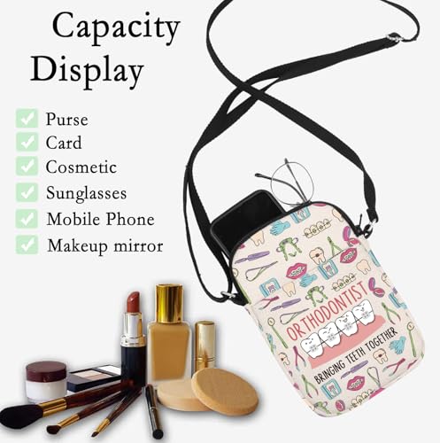 CHOORO Orthodontist Crossbody Bag Orthodontist Bringing Teeth Together Sling Bag Dental Hygienist Gift4