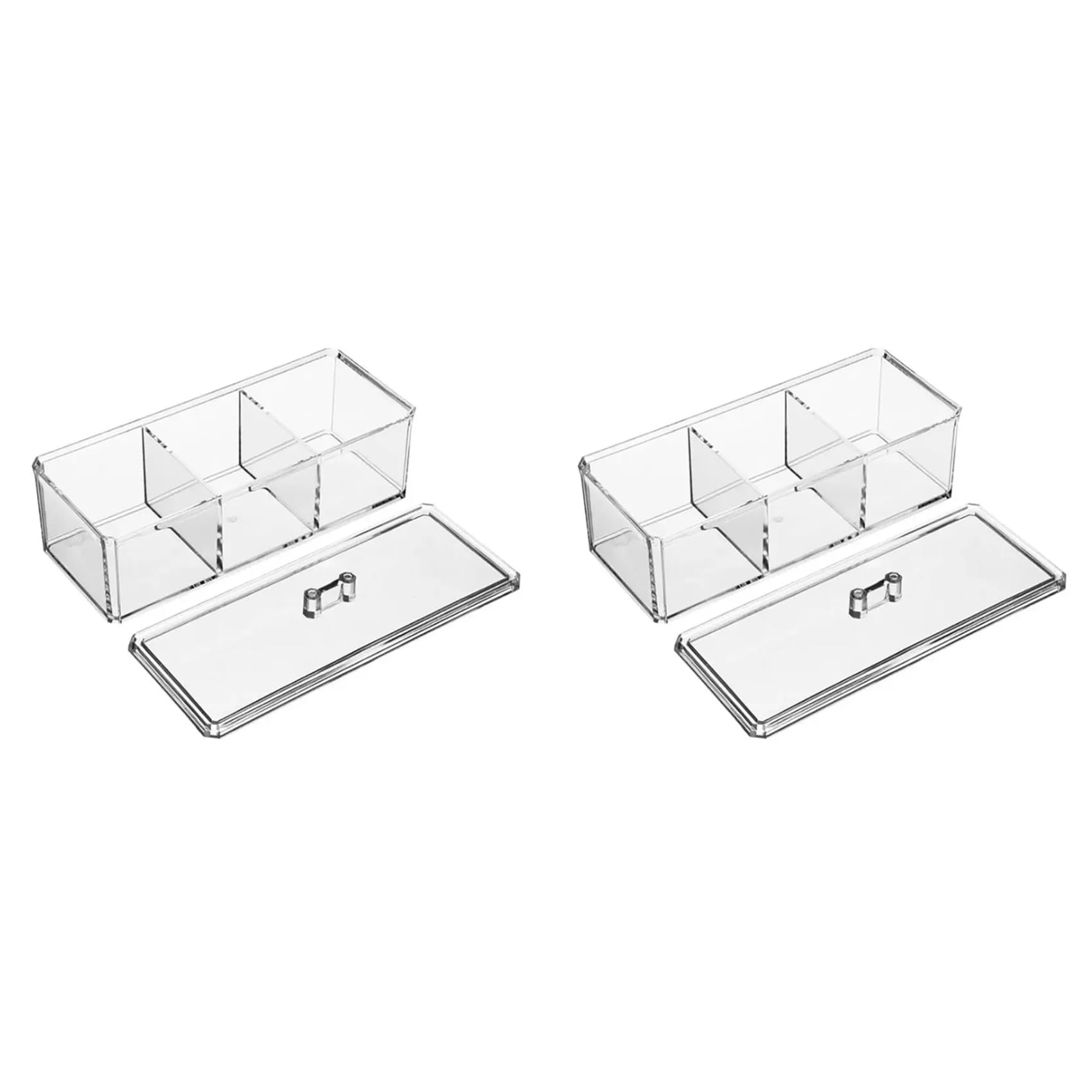 Hndhbfgrt 2X Acrylic Tea Container Storage Box Used in Kitchen Cabinet and Pantry Holder for Tea Bags, Packets