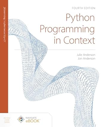 Python Programming in Context: Anderson, Julie, Anderson, Jon ...