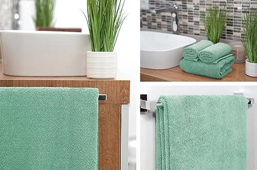 BEAUTEX Premium Baumwoll-Handtuch-Set - Oeko-TEX Zertifiziert, 550g/m², Mintgrün für die whole Family im Badzimmer