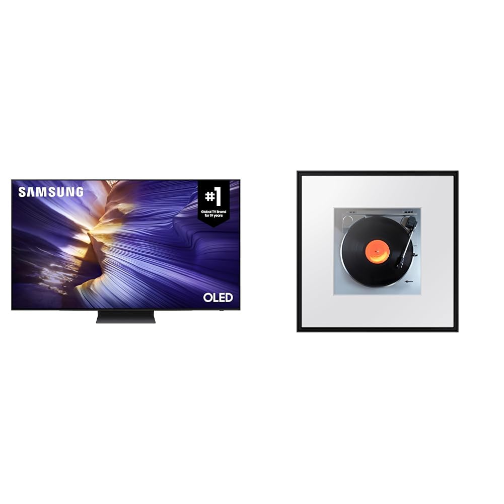 SAMSUNG 42-Inch OLED S90F 4K AI Powered Smart TV + SAMSUNG HW-LS60D/ZC Music Frame Wireless Speaker