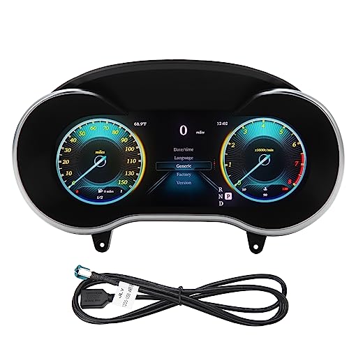 Car LCD Display Gauge, 10In Instrument Cluster, High Definition Multifunction Replacement Car Information Display Digital Cluster for Benz C Class W205 2014 to 2021