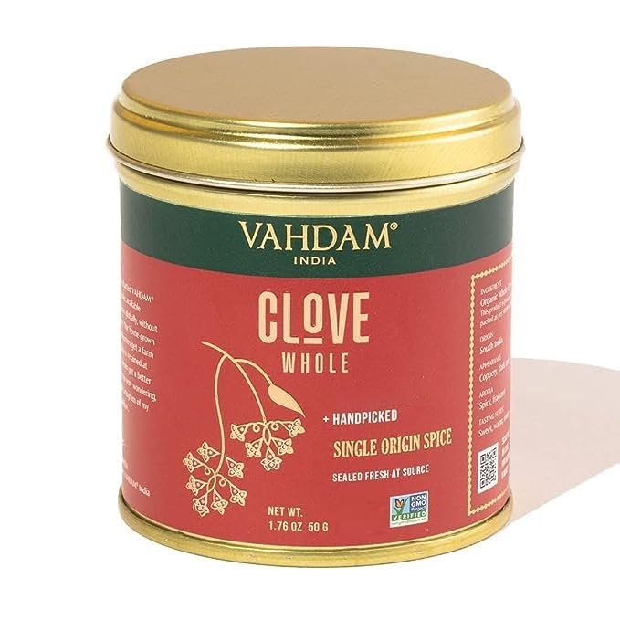 VAHDAM, Clove Whole (1.7oz/50g) Handpicked Whole Cloves, GlutenFree, Non GMO, 100