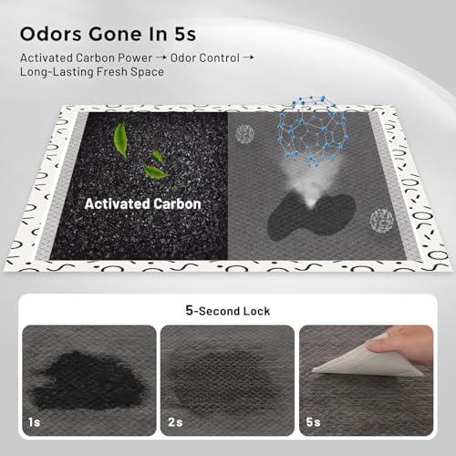 Image of ZOMISIA Charcoal Puppy Pee Pads for Dogs Extra Large, 28 inchx34 inch 30 Counts + 1 Extra Health Monitoring Pad - XL Dog Potty Training Pads Disposable, Odor-Control, Super Absorbent Leak-Proof