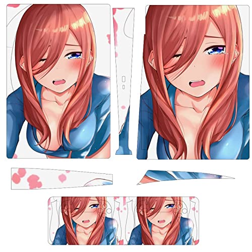 PS5 スキンシール ディスク 五等分の花嫁 中野三玖 プレイステーション5 スキンシール 全面保護 側面/両面対応 保護ステッカー PS5 対応 耐久性 本体 コントローラー 保護シール 簡単取付 薄型 傷隠せ 摩擦保護 抗衝撃 汚れ/ホコリ防止 指紋/