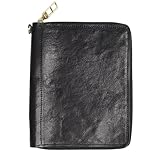 [GRIMM LAB] グリムラボ 手帳カバー 日本製 レザー 革 A6 a6 ファスナー 薄い メンズ レディース gl-00004 ギフト クラフト 職人 工房ブラック 黒 窓型チャーム