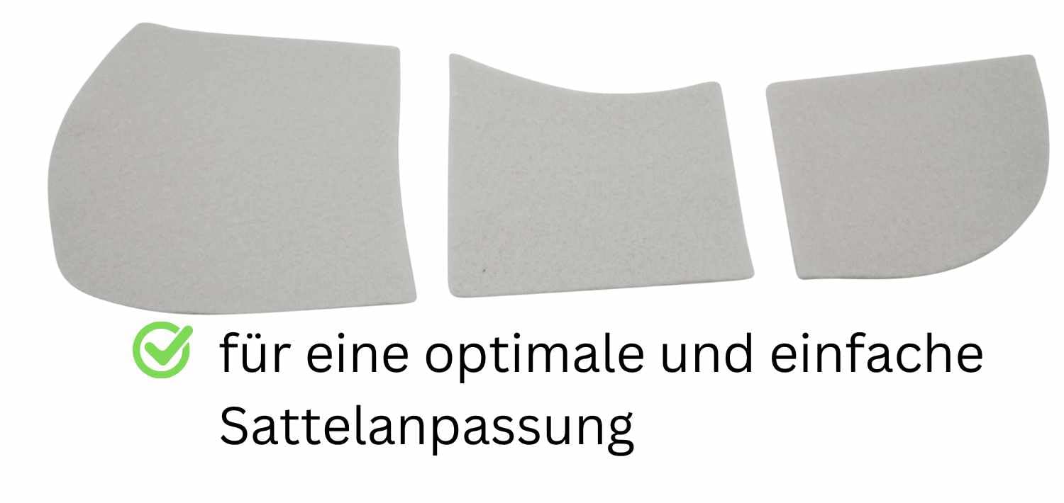 AMKA Sattelpad Korrektur Pad mit 18 Stück Filzeinlagen Gr. Warmblut schwarz