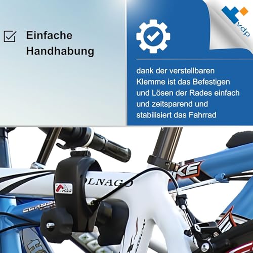 MENABO universal Rahmenhalter für Fahrradträger - kurz 17cm - Rahmenhalterung Ersatzhalter für Fahrrad Heckträger - Fahrradrahmenhalter für Rahmendurchmesser 3-7cm - für U-Bügelrohr mit Ø 3cm