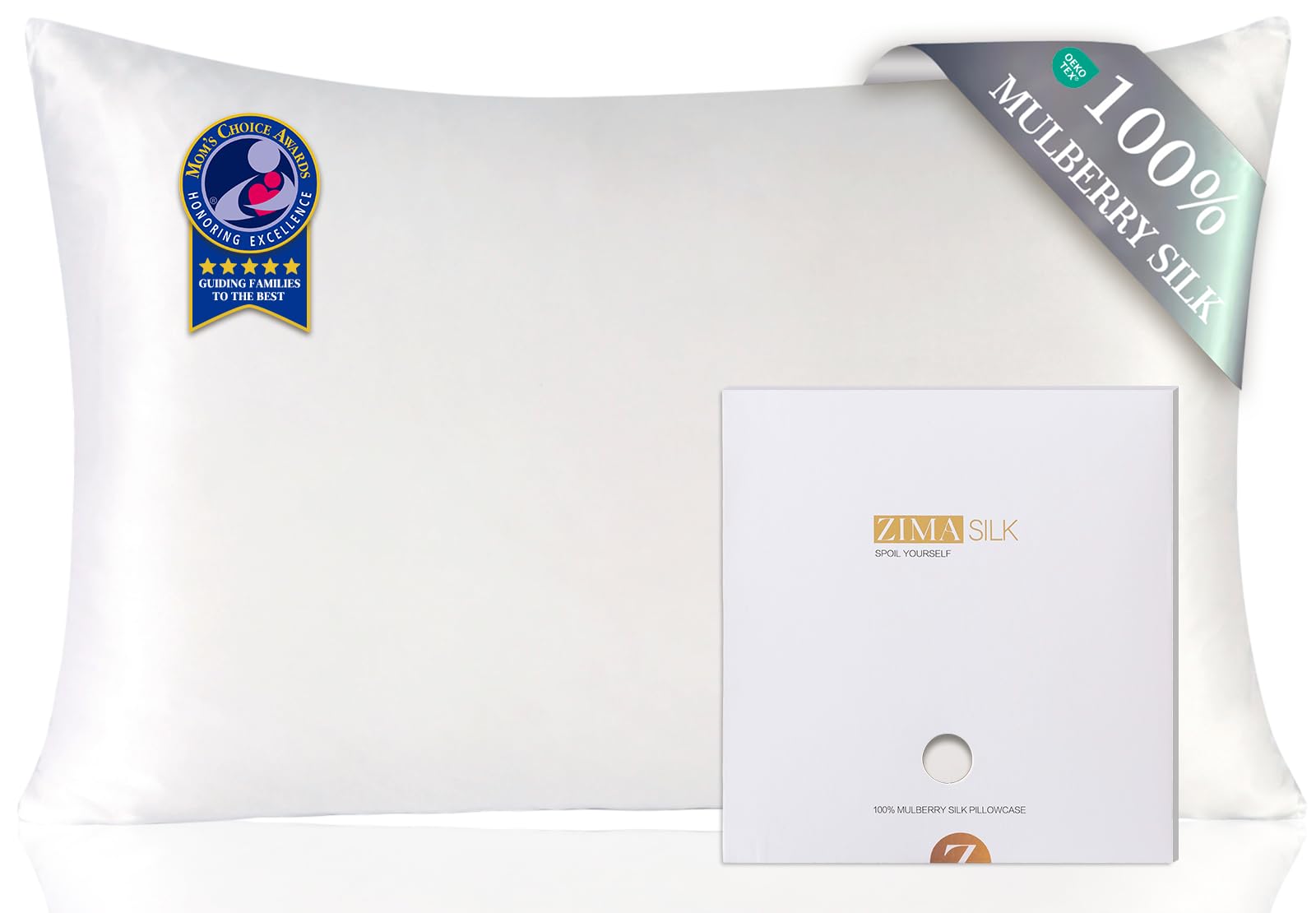 ZIMASILK 100% Pure Mulberry Silk Pillowcase