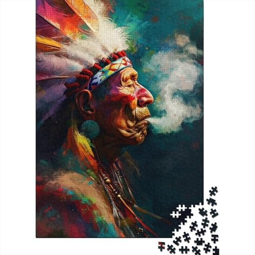 Puzzle de 1000 piezas para adultos con retrato colorido de 70x50cm