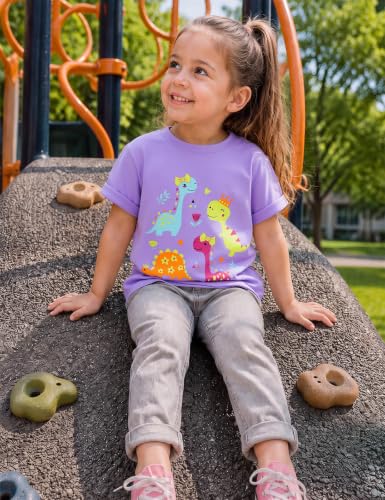 Image of Toddler Girls T-Shirt Short Sleeve Cartoon Graphic Tee 2-6T