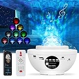 Yaasier Proyector Estrellas, 21 Modos Lampara Estrellas Proyector,Proyector Estrellas Techo con Altavoz Bluetooth Incorporado, Proyector Portatil con Temporizador, para Dormitorio/Decoración/Regalos