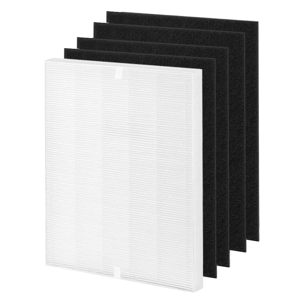 115115 Size 21 Replacement Filter A Compatible with Winix C535, PlasmaWave 5300, 6300, 5300-2, 6300-2, P300, AM90 Air Purifier - 1 True HEPA Filters +4 Carbon Pre-filters