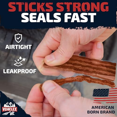 Image of Vehiclex Flat Tire Repair Plugs - 30pcs Heavy Duty Plug and Patch Kit for Emergency Repairs (Pack of 2)