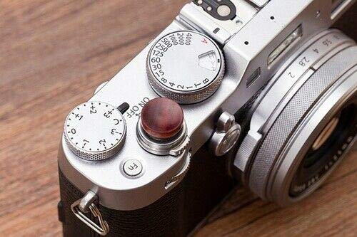Kamthing Wood Soft Shutter Release Button Compatible with Fujifilm X-100V X-T30 X-T4 X-T3 X100F X-T20 X-PRO3 X-PRO2 X30 X100T X100F X-E3 M8 M9 M10 Camera 12mm Concave Surface (Burgundy)