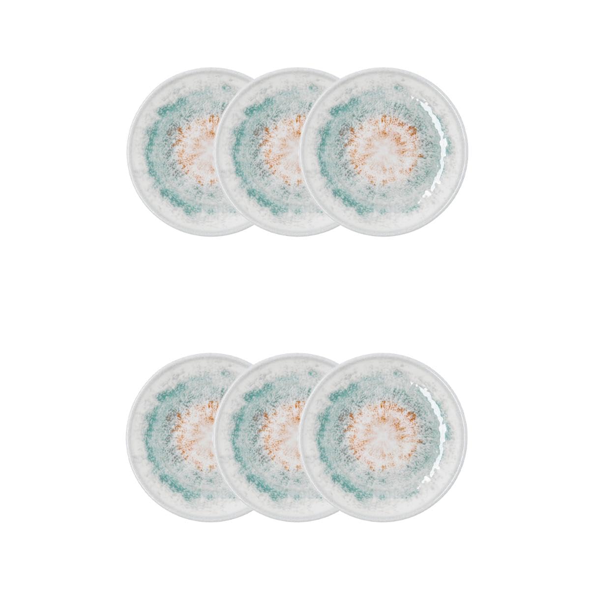 Bidasoa Kai Hydrozero Set 6 Platos Pan Porcelana 15cm Porcelana Apto Microondas Apilable