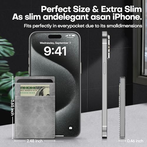 Minimalist Wallet for Men - Pop-up Wallet with Cash Pocket, RFID Credit Card Holder, Aluminum & Leather, Compact (Black)2