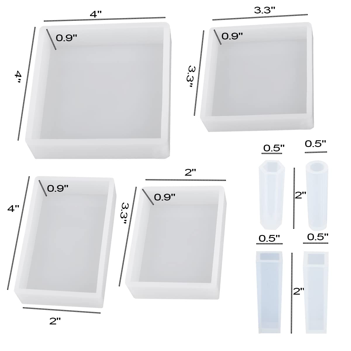 Fleurs Séchées Résine Lot De 11 Moules En Silicone Pour Résine