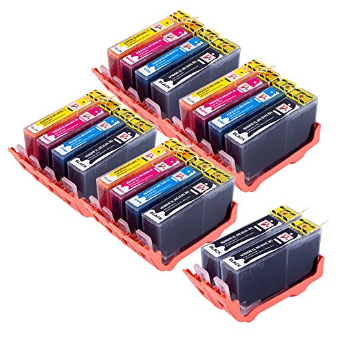 PerfectPrint compatibele inktcartridge vervanging voor HP B109a B109n B109d B109f B110a B110c B110e B111 B210a B210c B211 C410 C410b C309a C309 C310a 364XL (zwart/cyaan/Magenta/Geel, 18-pack)