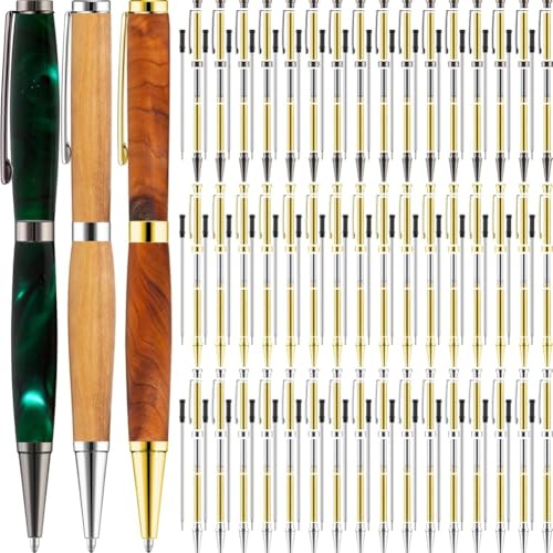 Gujdnhderq 木材の60個のツイストアウトペンキット7mmのスリムペンバルク補充パックWoodTurnプロジェクトとDIYクラフトギフト