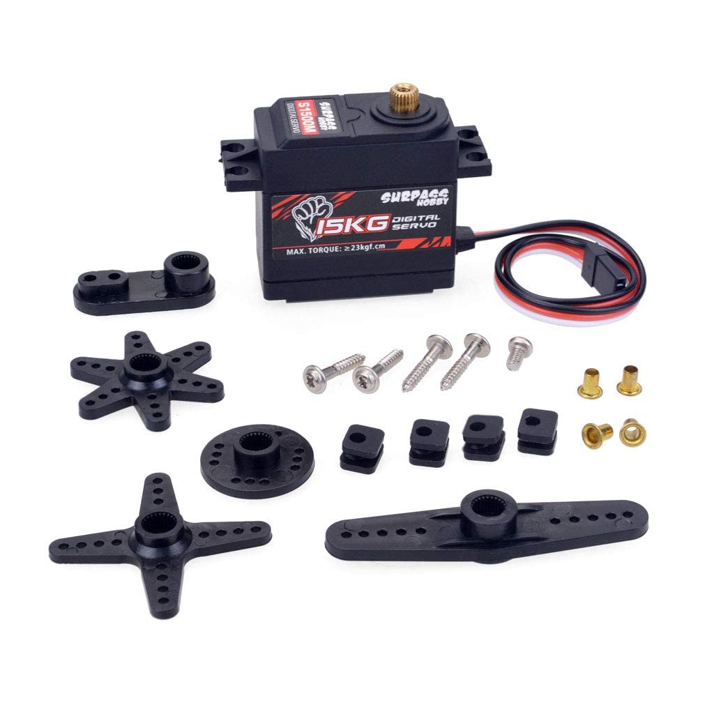 Fasizi 15KG metal digital gear Servo with Metal Gearbox used for 1:8 1:10 high speed Cars