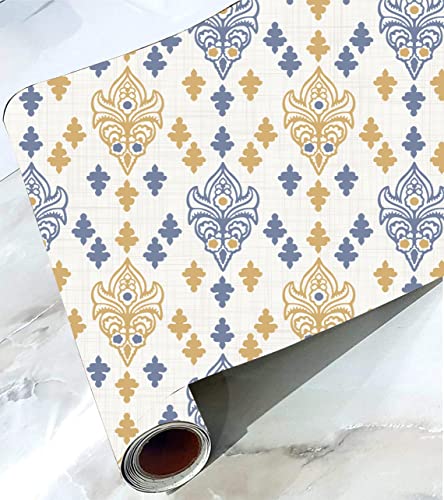 Image of CABANA HOMES Wall Stickers Botanical DIY Wallpaper for Decals (45 x 125 cm, 2 Rolls) (12 sq. ft) Decorative Self Adhesive Living Room, Bedroom, Lobby, Door, White