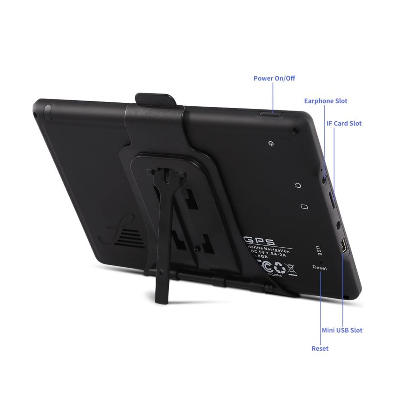 Navigatore GPS per auto, GPS Navigazione for auto 7 pollici Voice Guidance Sat Navigator 256 8G Ultima mappa con ombrellone Per auto, camion e camper