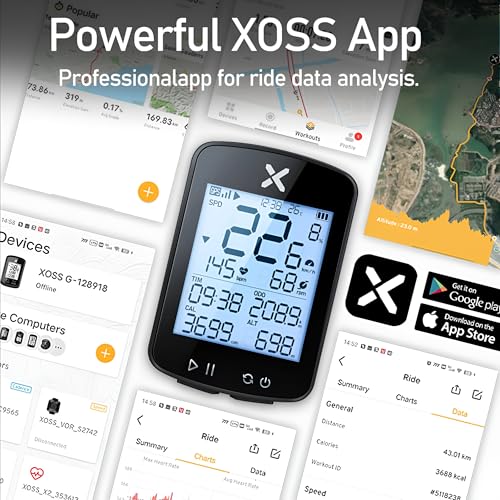 Image of XPR3SS G+ Gen2 Bicycle Computer - GPS Cycling Speedometer | Cadence & Heart Sensor Support | Waterproof ANT+ & Bluetooth Cycle GPS Tracker | 28+ hr Battery | Speed Cadence Odometer for MTB /Road