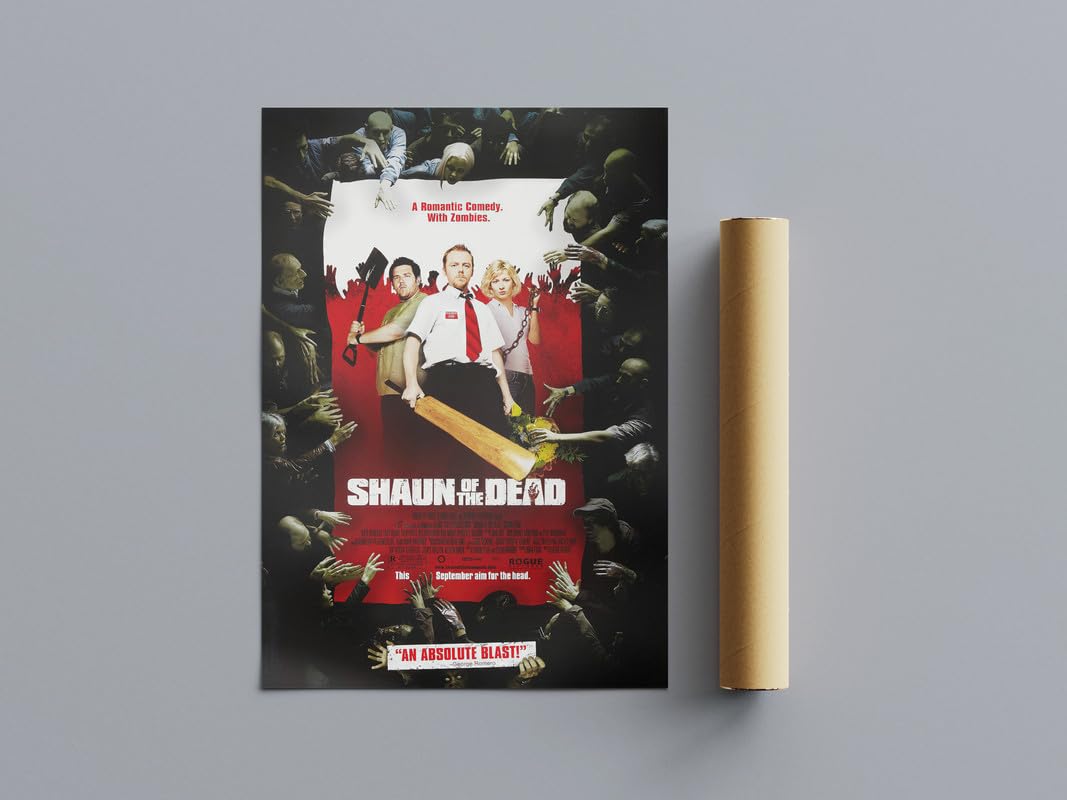 Pixie Posters Multi Colour All Time Great Movie Posters Shaun Of The Dead Wall Art (A2 Size 42Cmx59.4cm)