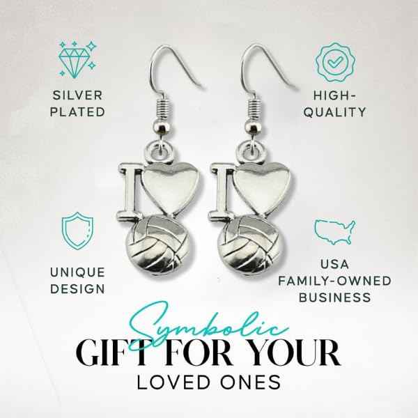 Infinity Collection - Volleyball Earrings- Volleyball Jewelry - Love Volleyball Earrings-Volleyball Gifts for Players3
