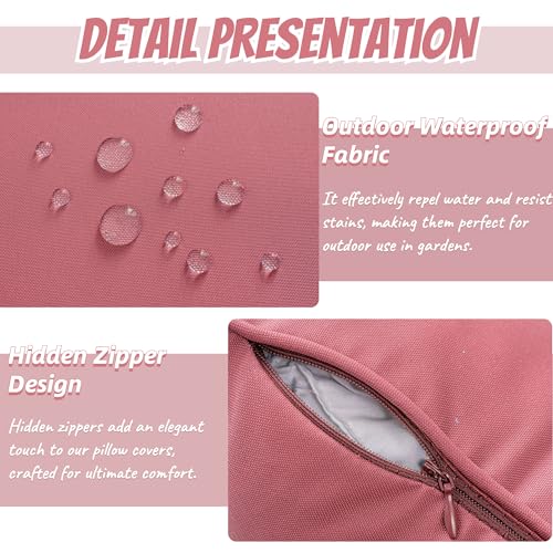 AQOTHES-Outdoor-Waterproof-Summer-Pink-Throw-Pillow-Covers-18×18-Inch-Decorative-Farmhouse-Water-Resistant-Cushion-Covers-for-Tent-Patio-Balcony-Garden-Couch-Sofa AQOTHES Outdoor Waterproof Summer Pink Throw Pillow Covers 18×18 Inch Decorative Farmhouse Water Resistant Cushion Covers for Tent Patio Balcony Garden Couch Sofa