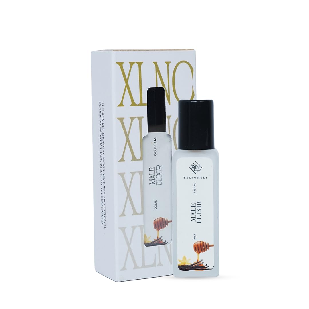 XLNC Le Male Elixir Perfume for Men, Premium Long-Lasting Fragrance with Lavender, Mint, Vanilla & Honey Notes, Fresh Extrait de Parfum for Men, 20ml