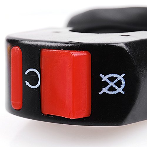 Miniatura 8 de color negro y rojo Kill Interruptor de encendidoapagado para ATV Motocicleta Scooter Dirt Bike w78" 22mm mango bar