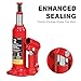 BIG RED T90203C Torin Welded Car Bottle Jack with Vertical and Horizontal Usage: Capacity 2 Ton (4,000 LBs), Red