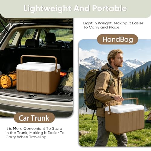 Image of 6Qt 13Qt 19Qt Northroad Camping Coolers,Stylish Macaron Color Durable Hard Cooler,Portable Insulated Ice Chest with 24 /48 Hour Ice Retention,Multi- Size for Camping,Picnic,Beach,Travel