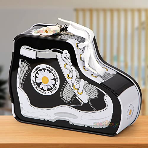 Image of Zest 4 Toyz Money Bank for Kids with Lock N Key Metal Piggy Bank Gullak Money Box Coin Bank Shoe Lace Activity Learning Toy Return Gifts