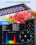 SEAOURA WRB LED Aquarium Light with Timer for 45-60cm Freshwater Fish Tank | full spectrum for plants, 6/8/12h auto on/off timer, 3-channel DIY, 11 colors & 10 dimming, ABS shell, adjustable brackets