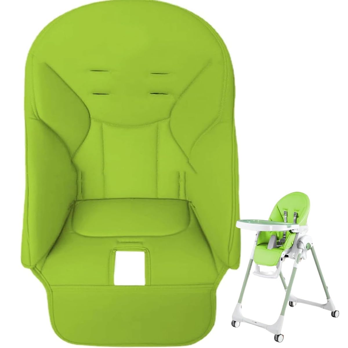 Baby High Chair Cover Baby High Chair Cushion Breathable High Chair Pad Comfortable Baby Dining Chair Seat Cushion Replacement Covers for Peg-Perego Siesta-Zero 3 (Green)