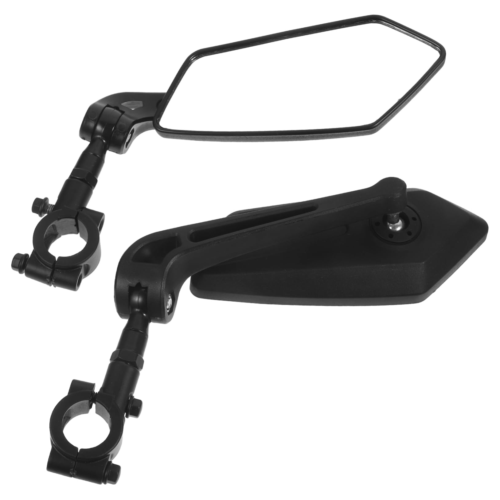 INOOMP Specchietto Retrovisore per Bicicletta Elettrica, 2 Pezzi, Nero, Plastica, Altezza Regolabile, Visione Ampia, Facile Montaggio