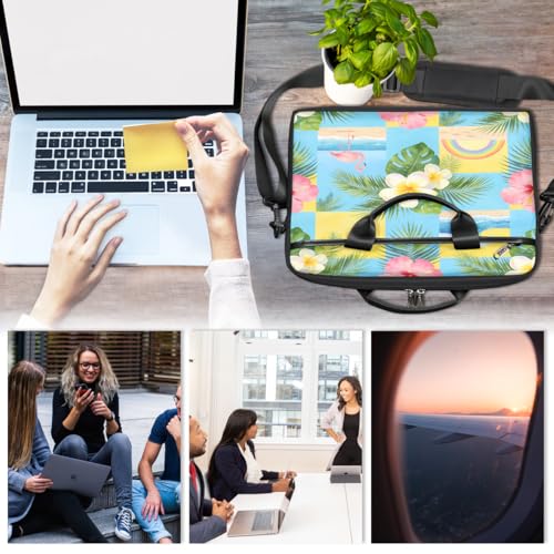 Bolsa para portátil estilo verano hibisco 15 pulgadas miniatura 6
