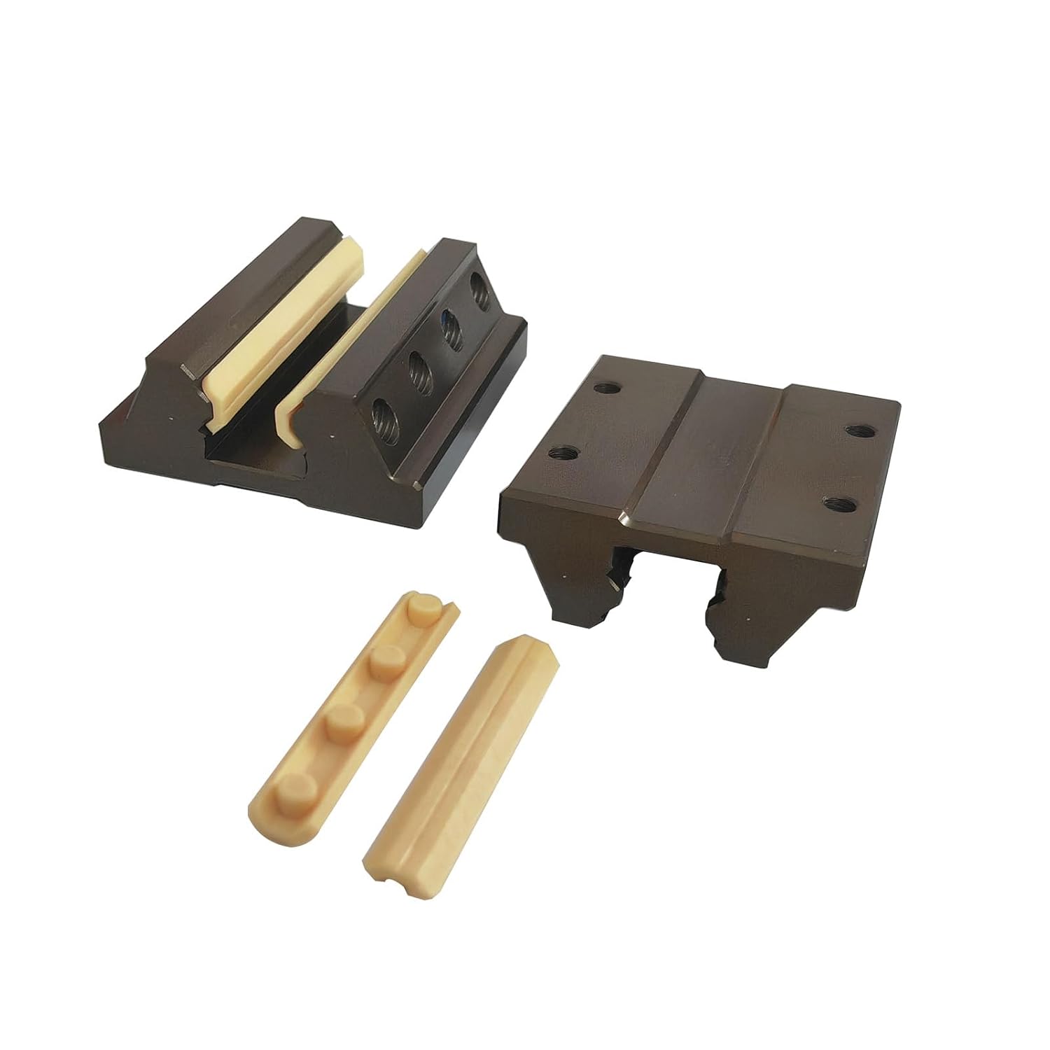 Linear Bearing Guide Rail 1PCS CRH15 39.37in/1000mm Long Maintenance Free Aluminum Alloy Square Rail+2pcs Crh15A Slider Nano Lubrication Bearing Slide Sliding Block Guide Rail Hard Antioxidant