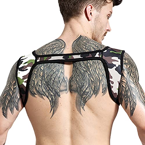 Mens Neoprene Harness Shoulder Strap Adjustable Muscles Protector Club Wear Crop Top3