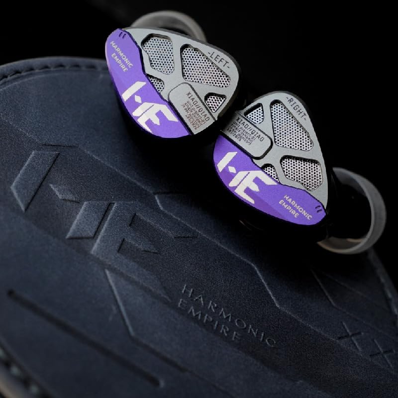 Image of HE Xiao Qiao Semi-open Single Dynamic In Ear Monitors, 10mm Graphene Diaphragm Dynamic driver IEM, Gaming IEM Earphones, HiFi Wired Earphones with back 5 Axis CNC Hyper Presicion Resin (Purple, 3.5mm)
