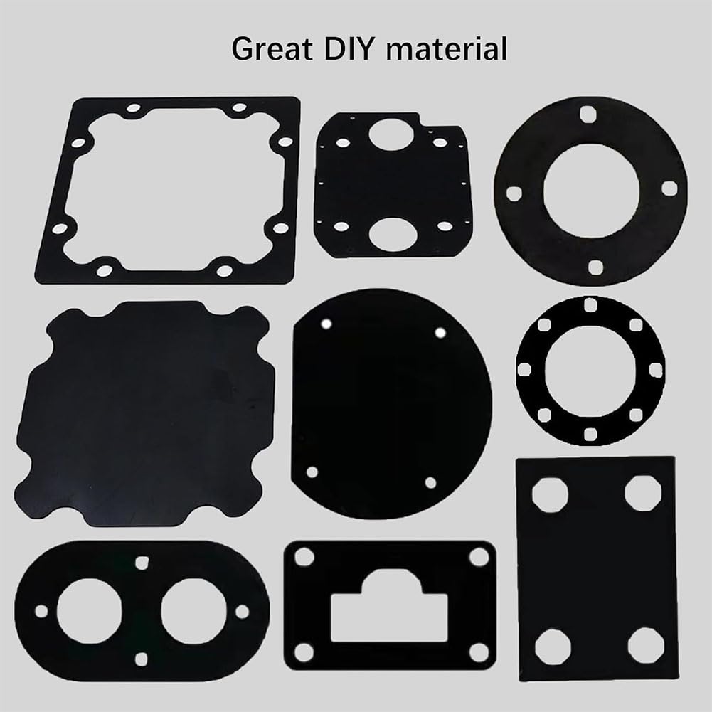 Piastra in Gomma Nera Isolante in Neoprene per Macchine Industriali Fai-da-Te, Lato di 600 mm,600mm×600mm×10mm
